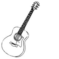acoustic guitar instrument drawing
