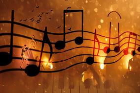 music notes at lights