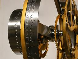 close-up of gears in the clockwork
