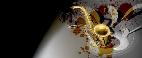 saxophone music concert drawing