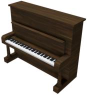 3d brown piano