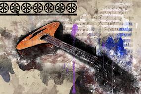 collage with guitar