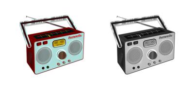 drawn two portable radios with antenna