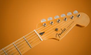 Guitar Music Background orange
