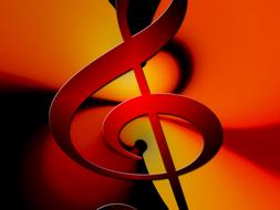 note clef, music vibration