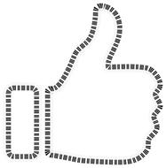 like thumbs up facebook music drawing