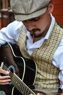 Musician Cap with Guitar