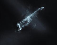 electric guitar in water
