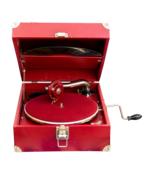 Music Record Player red