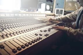 dashboard of studio mixer