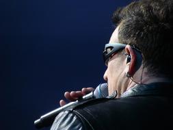 back view of Paul David Hewson Singer Bono