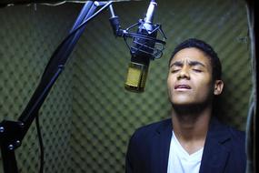 Microphone singer man