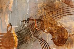 brown violins as background