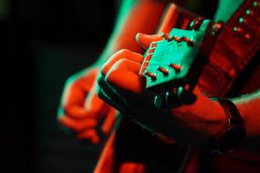 red green Guitar Music Instrument