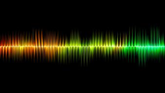 colorful sound wave at darkness