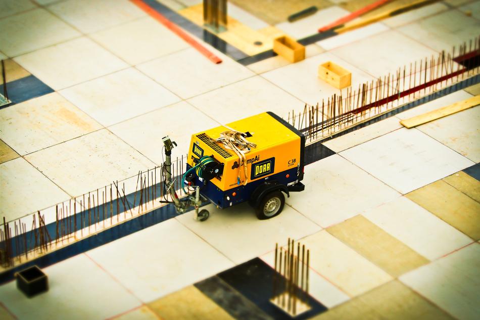 compressor on Construction Site