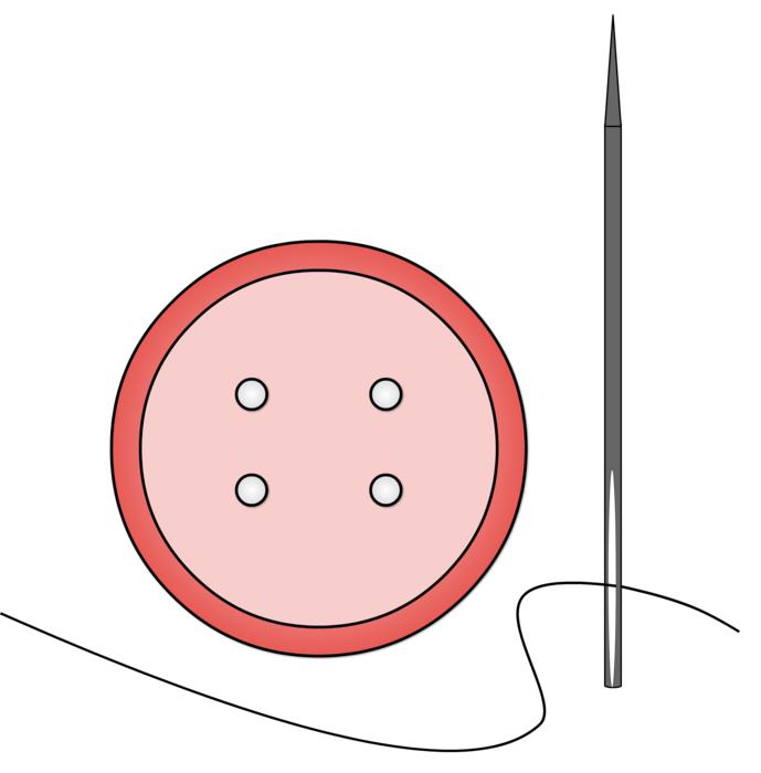 button needle pink crafts