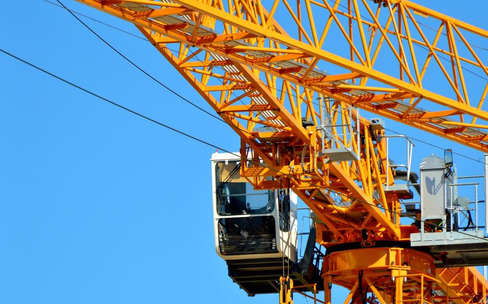 yellow crane arm