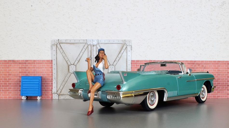 model and classic Cadillac