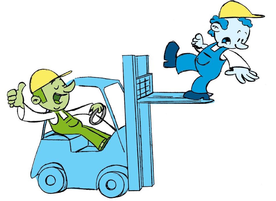 forklift workers drawing