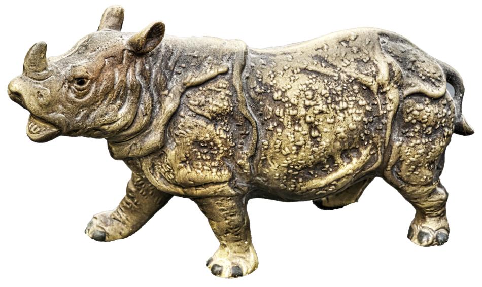 Rhino Figure Ceramic