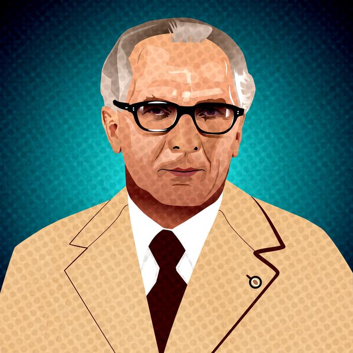 digital portrait of Erich Honecker