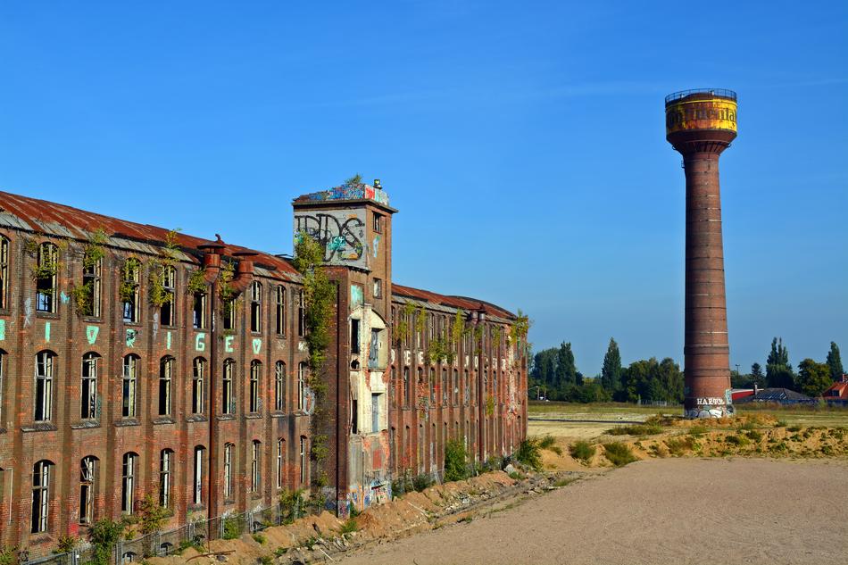 exterior of a lapsed factory