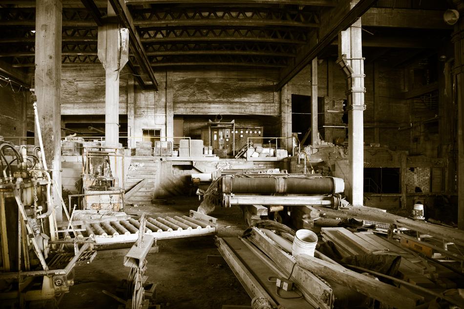 Retro photo of Abandoned Old Factory