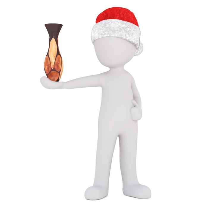 white male 3d model with vase