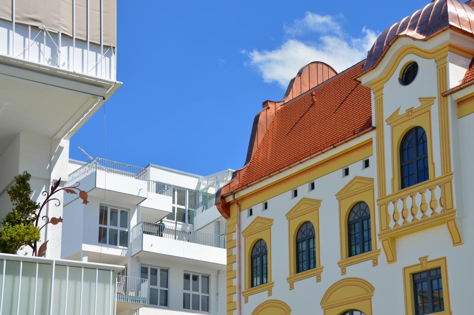 picturesque building of Brewhouse, detail, germany, Kempten
