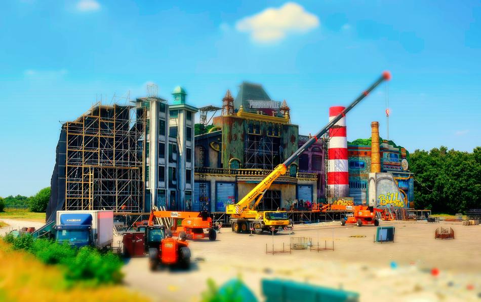 construction site blurry photo