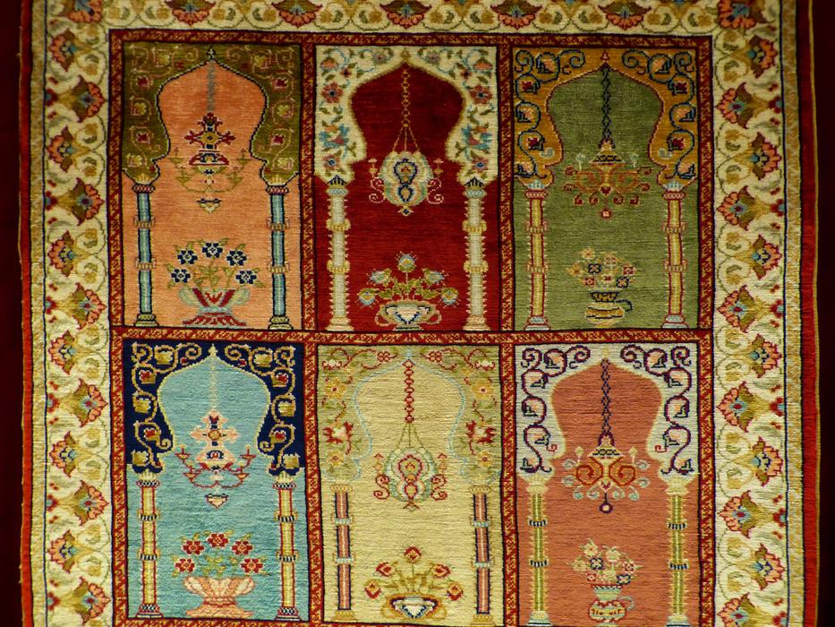 silk picture on carpet