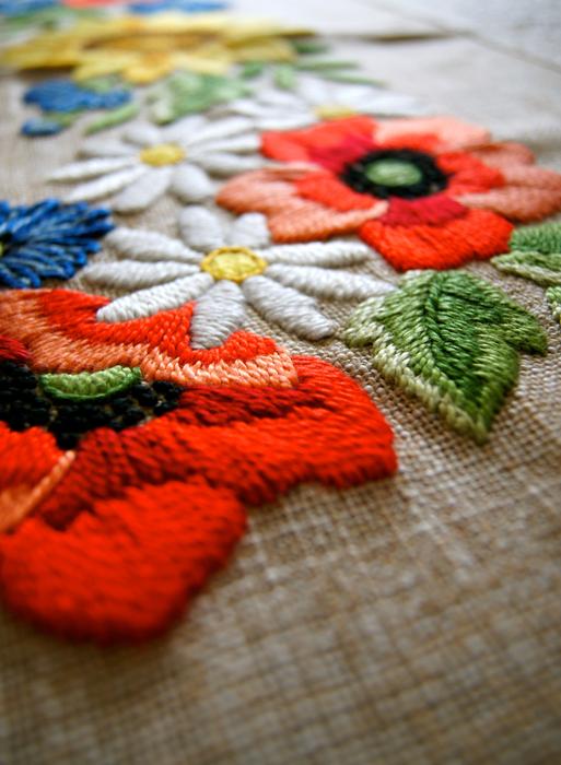 closeup view of Fabric Yarn Blanket