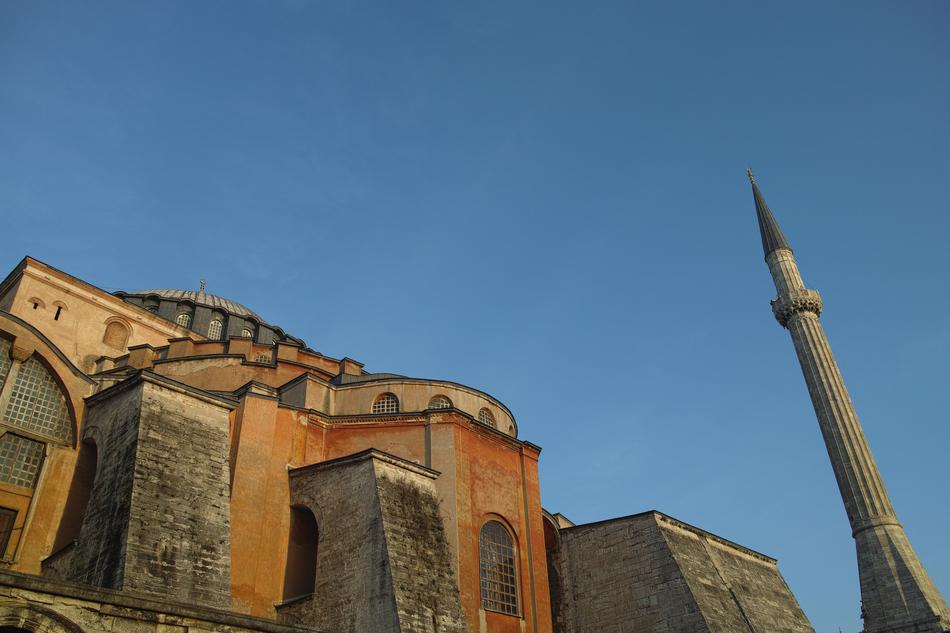 Hagia Sophia Church and Blue sky