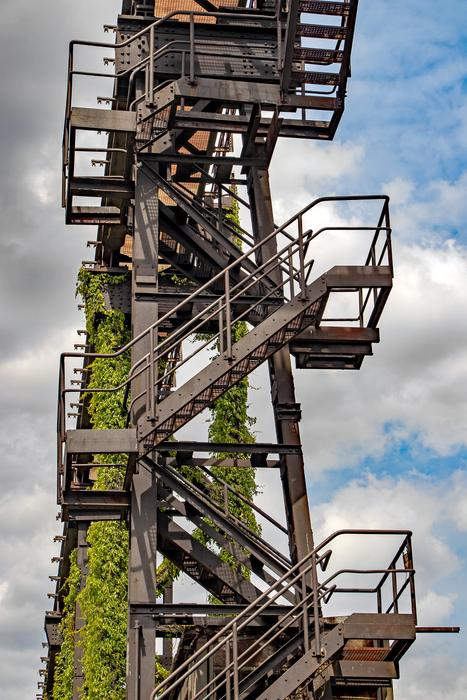 steel mill on the background of the sky with clouds