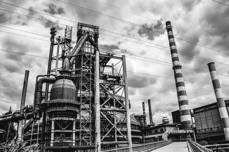 monochrome photo of Engineering in China