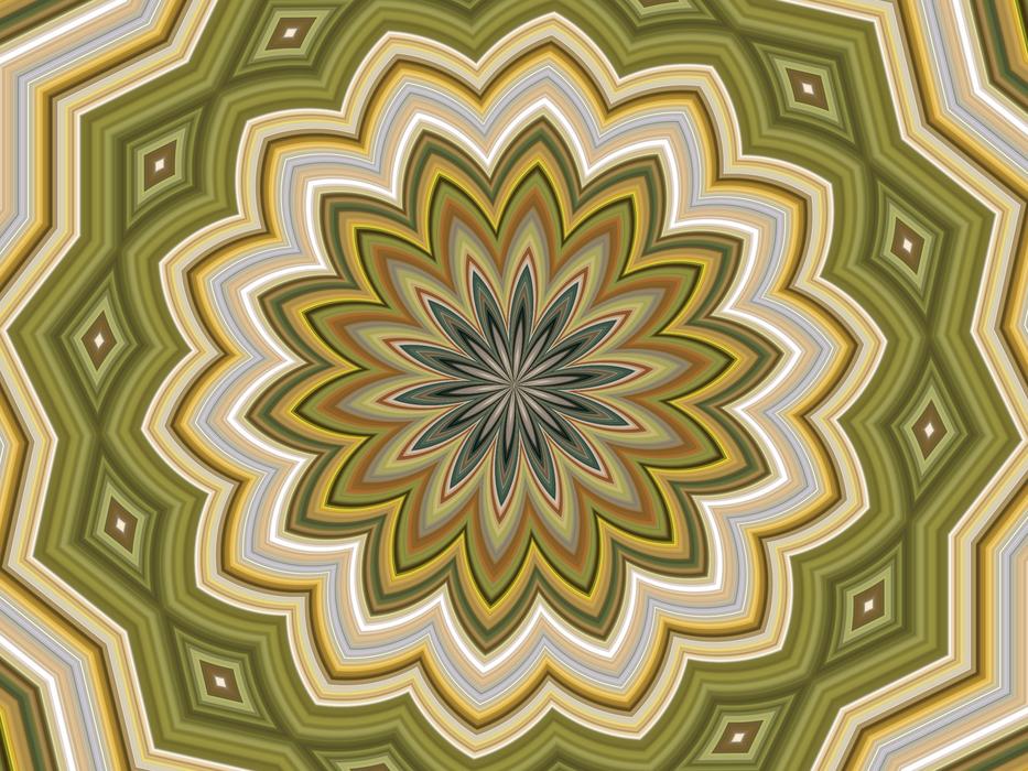 Beautiful and colorful patterned drawing in flower shape
