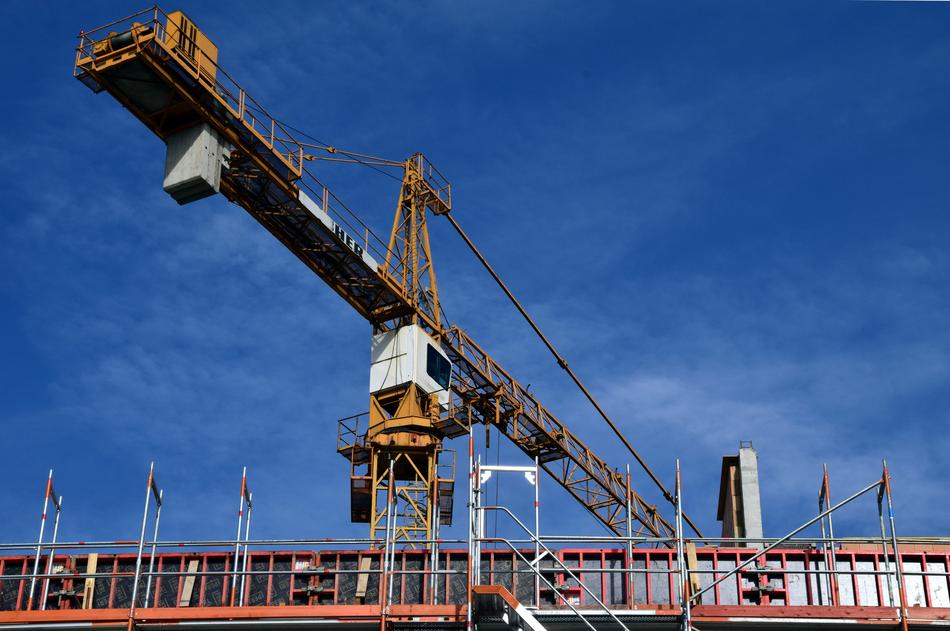 crane for construction work on the background of the sky