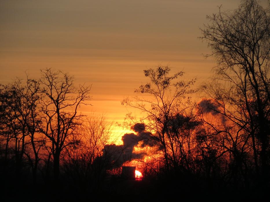 Scenic Steam at Sunset
