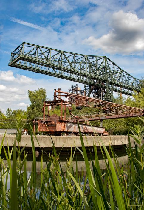 Duisburg Steel Mill Factory among nature