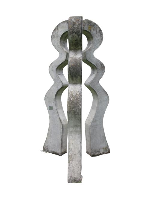 Grey stone art, at white background