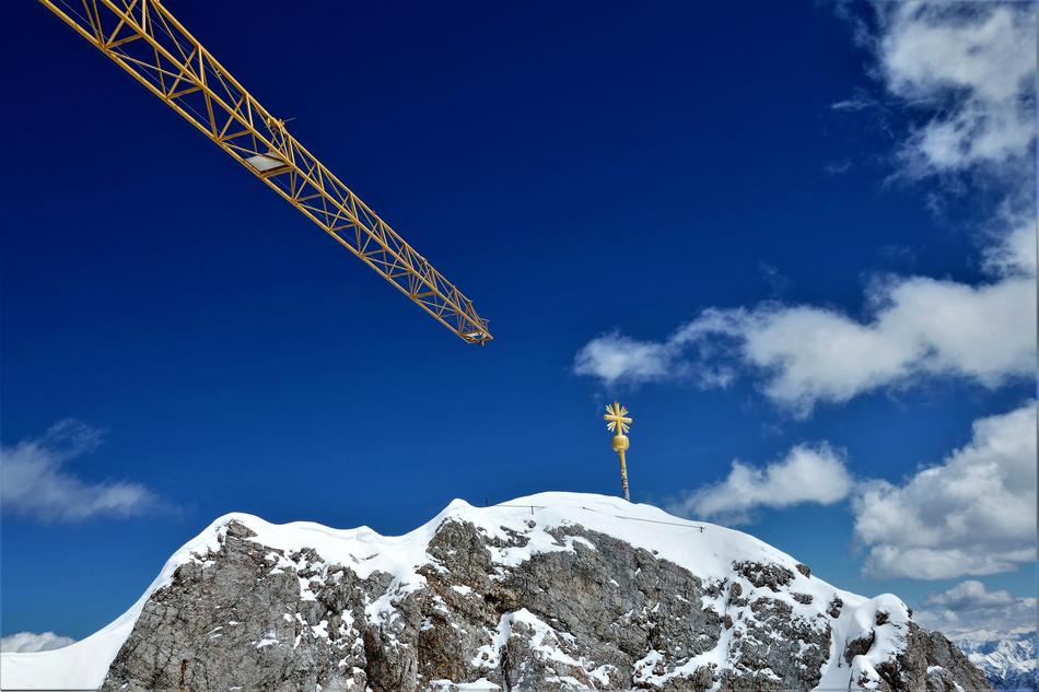 Crane Boom Z Construction and mountain