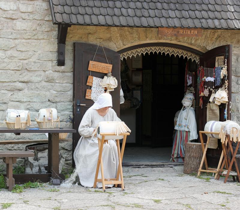 crafts in a medieval shop