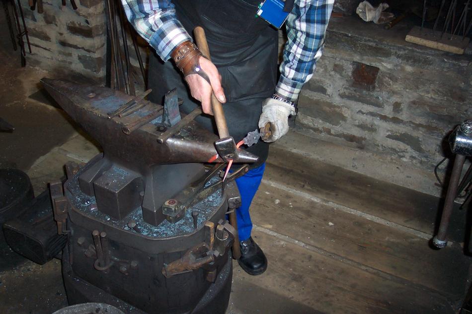 work in the forge close-up