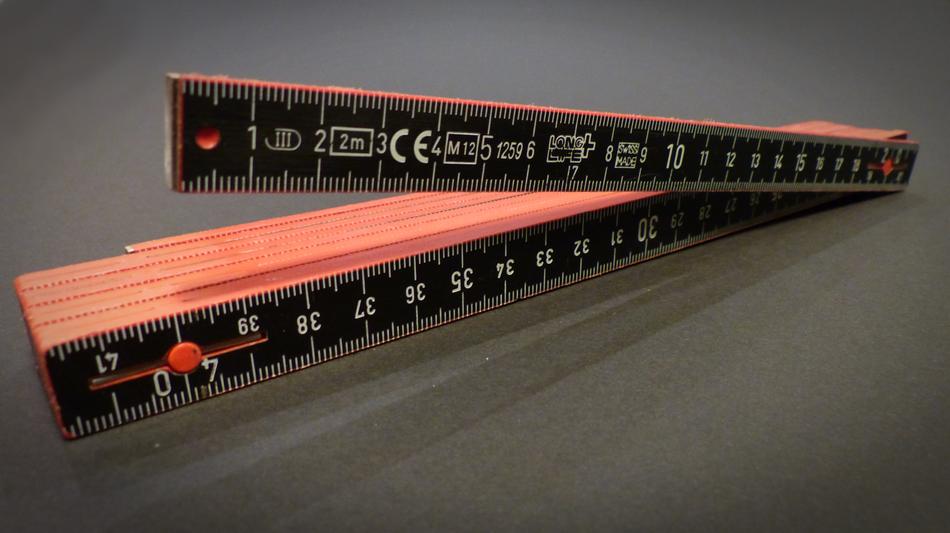folded ruler with bers scale
