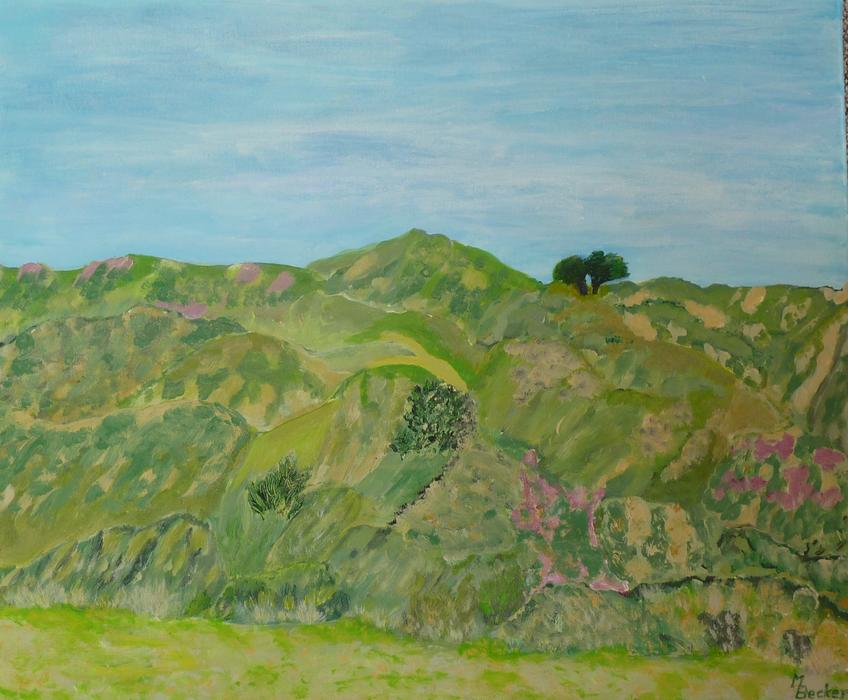 painting image of dunes landscape