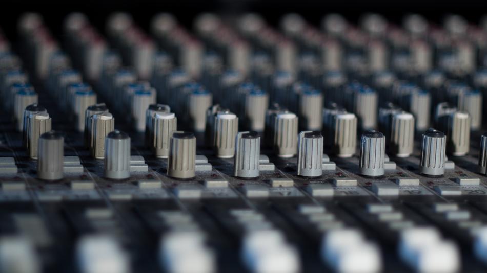 sound system in a blurred background