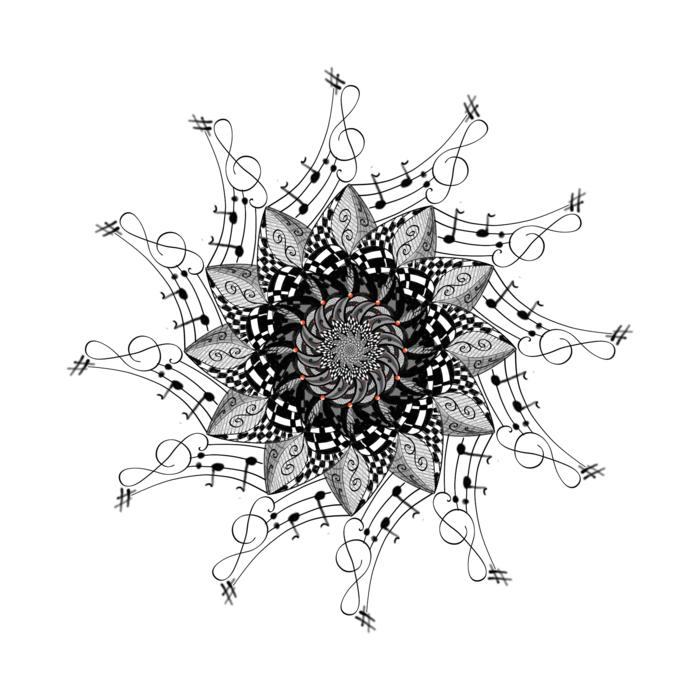 mandala music digital drawing