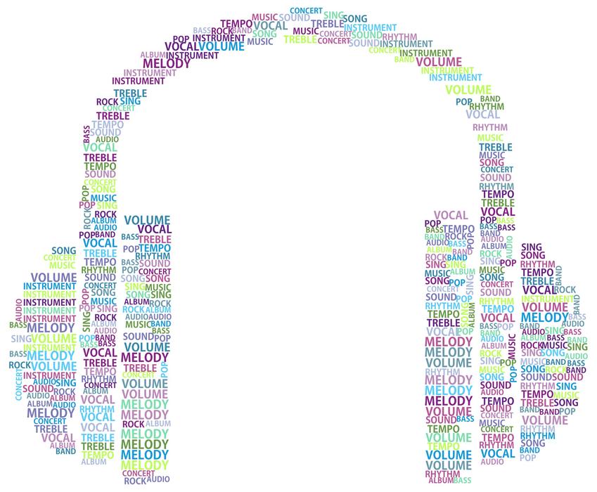 abstract illustration of headphones