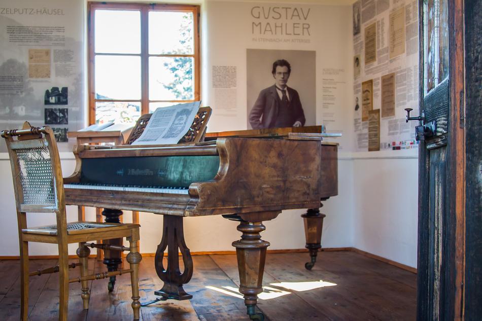 Piano in interior of gustav mahler museum, germany, Steinbach am Attersee
